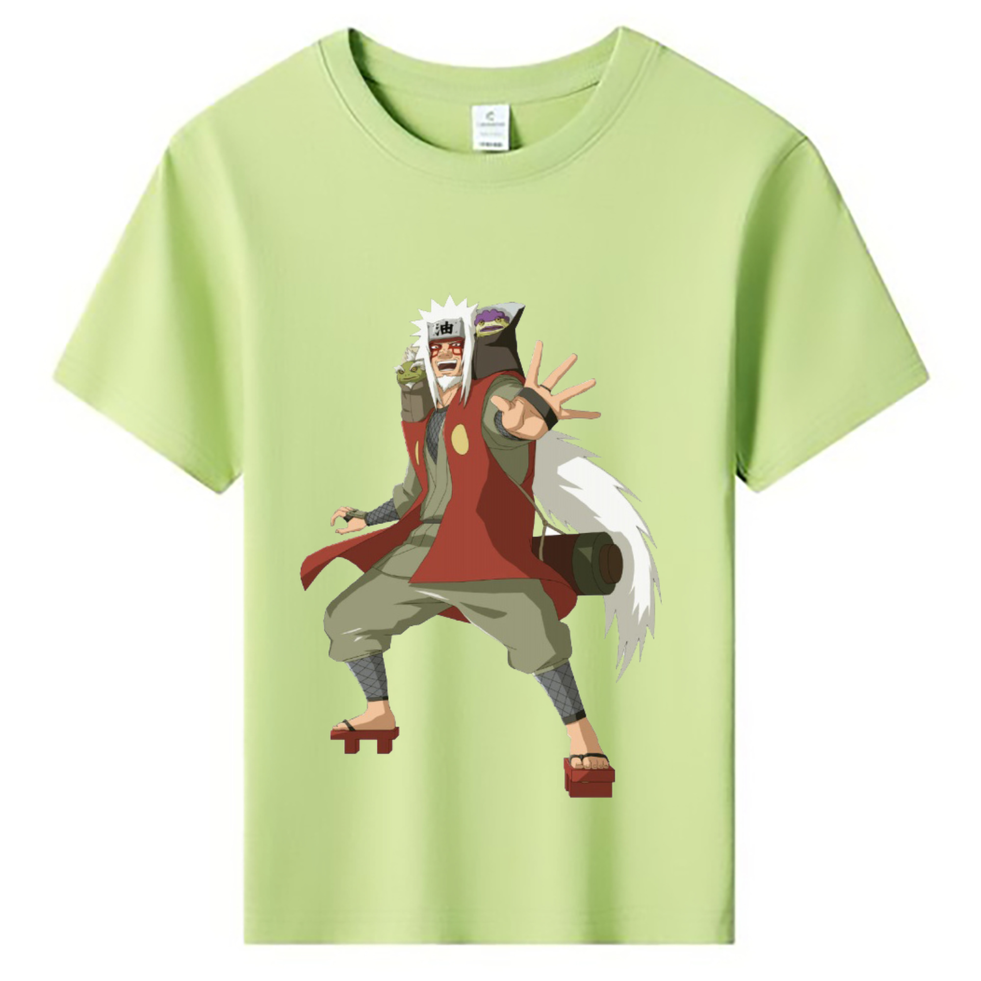 （画像用） NARUTO -ナルト- 自来也（じらいや） Jiraiya 綿100％キッズTシャツ（フロントプリント）